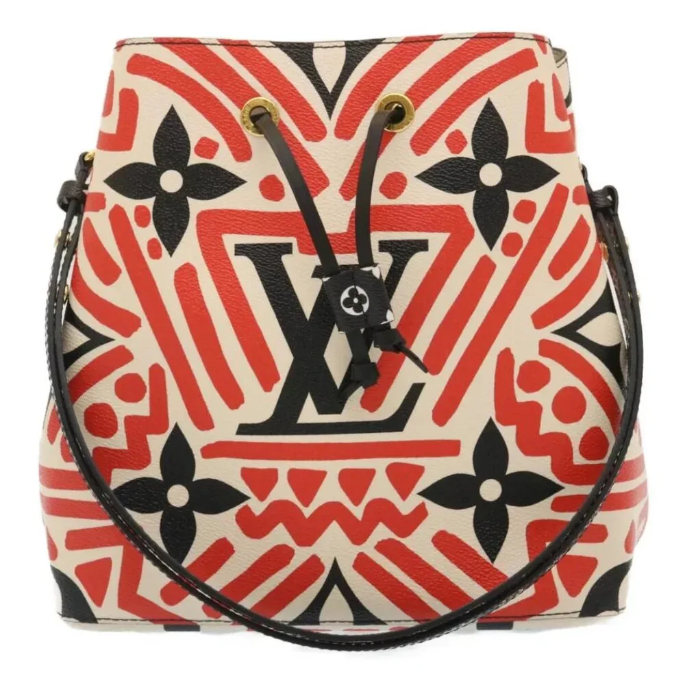 LOUIS VUITTON Monogram Giant LV Clafoutis Neo Noe Shoulder Bag Red Auth
